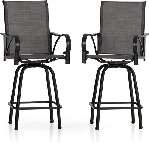 2pc swivel bar stools outdoor - 2pc,