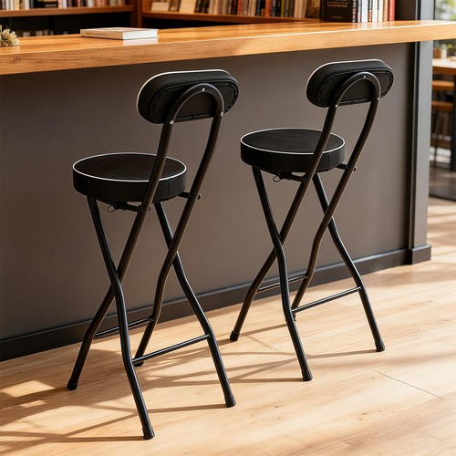 Folding bar stools - set, 2